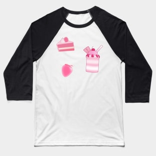 Strawberry Desserts Baseball T-Shirt